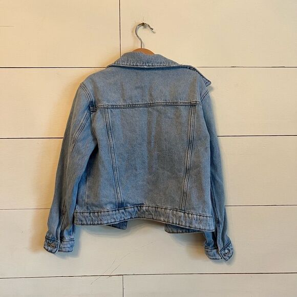 Zara gender neutral distressed denim jacket - Picture 4 of 5